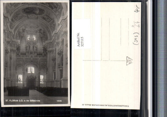 327115,St. Florian Stiftskirche Innenansicht Orgel