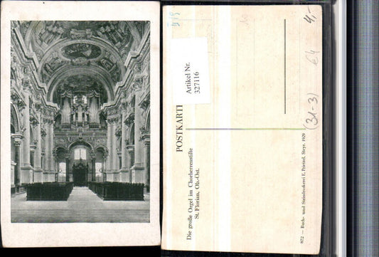 327116,St. Florian Chorherrenstift Kirche Innenansicht Orgel