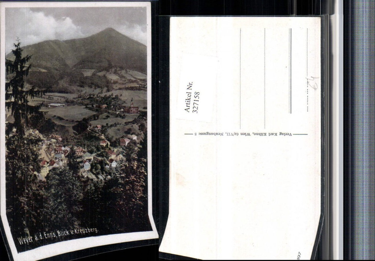 327158,Weyer an d. Enns Totale vom Kreuzberg