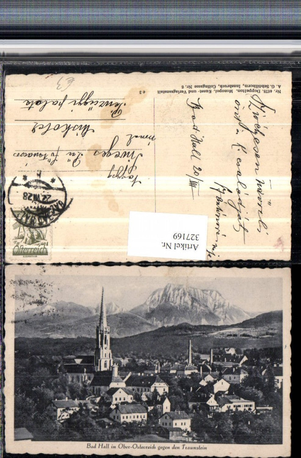 327169,Bad Hall Totale geg. Traunstein Bergkulisse