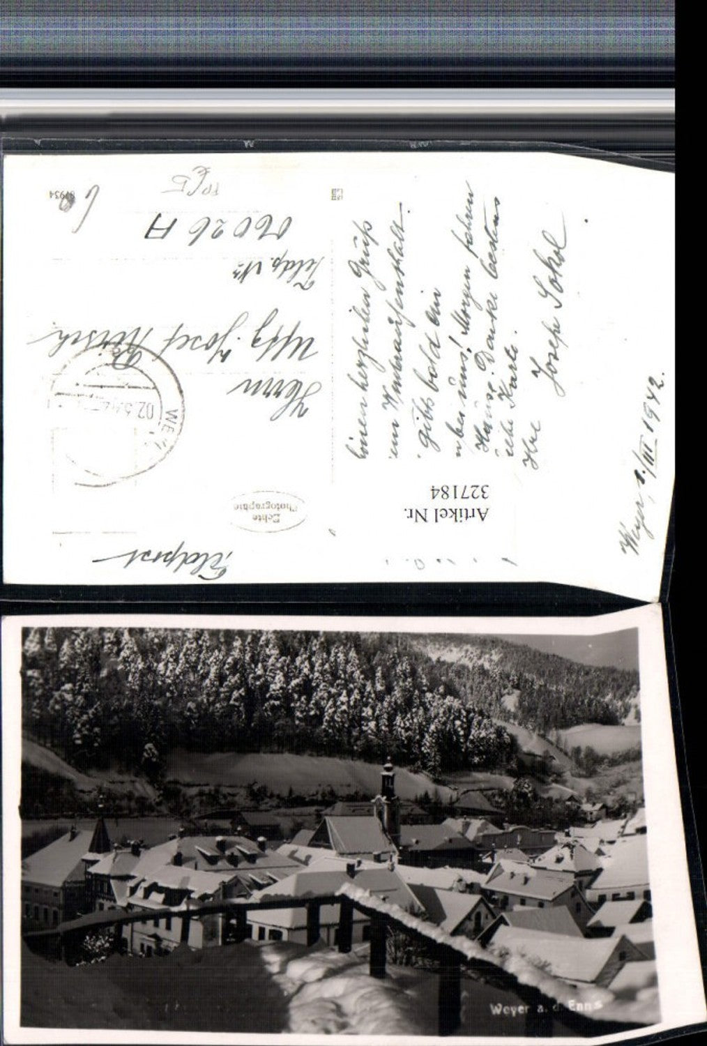 327184,Weyer an d. Enns Teilansicht Winterbild Feldpost Nr. 06026A