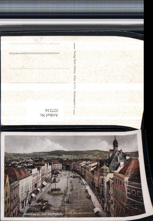 327216,Braunau am Inn Stadtplatz Geschäfte Brunnen