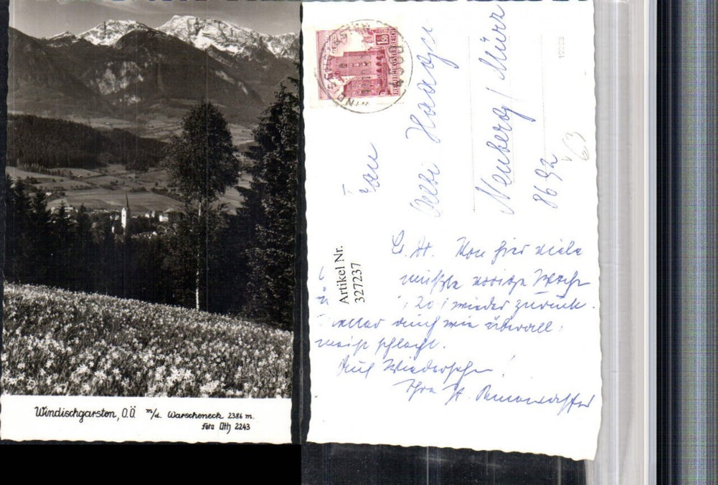 327237,Windischgarsten Teilansicht m. Warscheneck Bergkulisse pub Foto Oth 2243