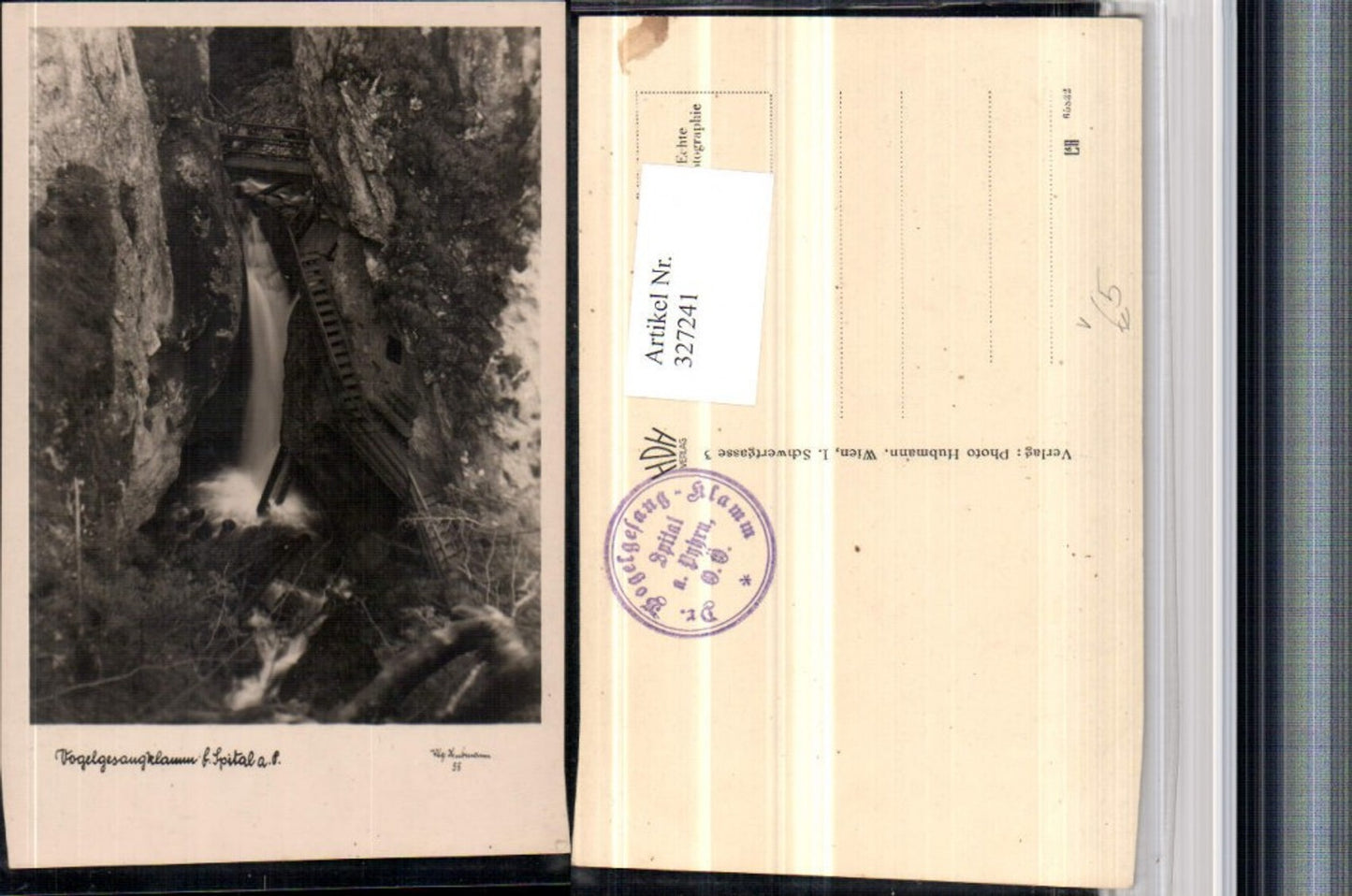 327241,Vogelgesangklamm b. Spital am Pyhrn Wasserfall pub Foto Hubmann 55