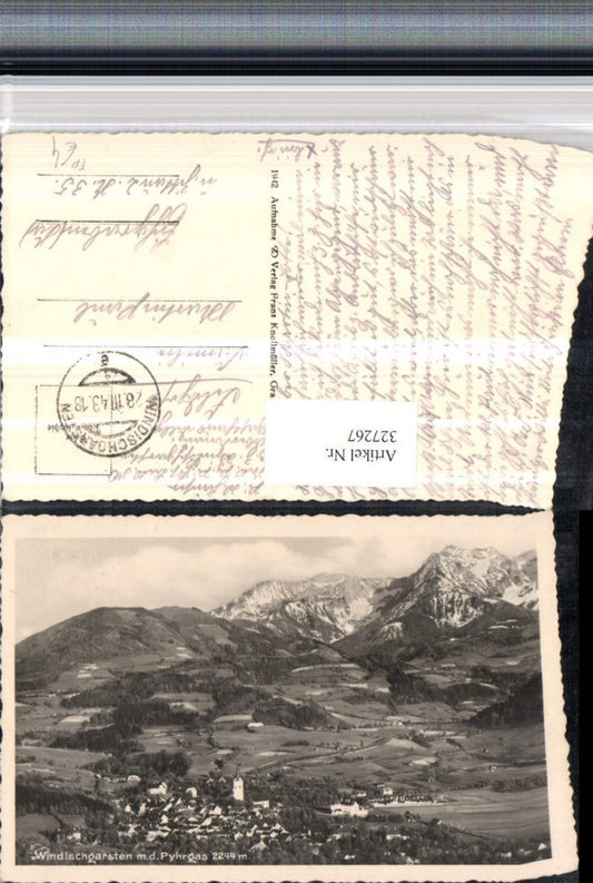 327267,Windischgarsten Totale m. Pyhrgas Bergkulisse Feldpost Panzer Pionier Ers. Batl. 80