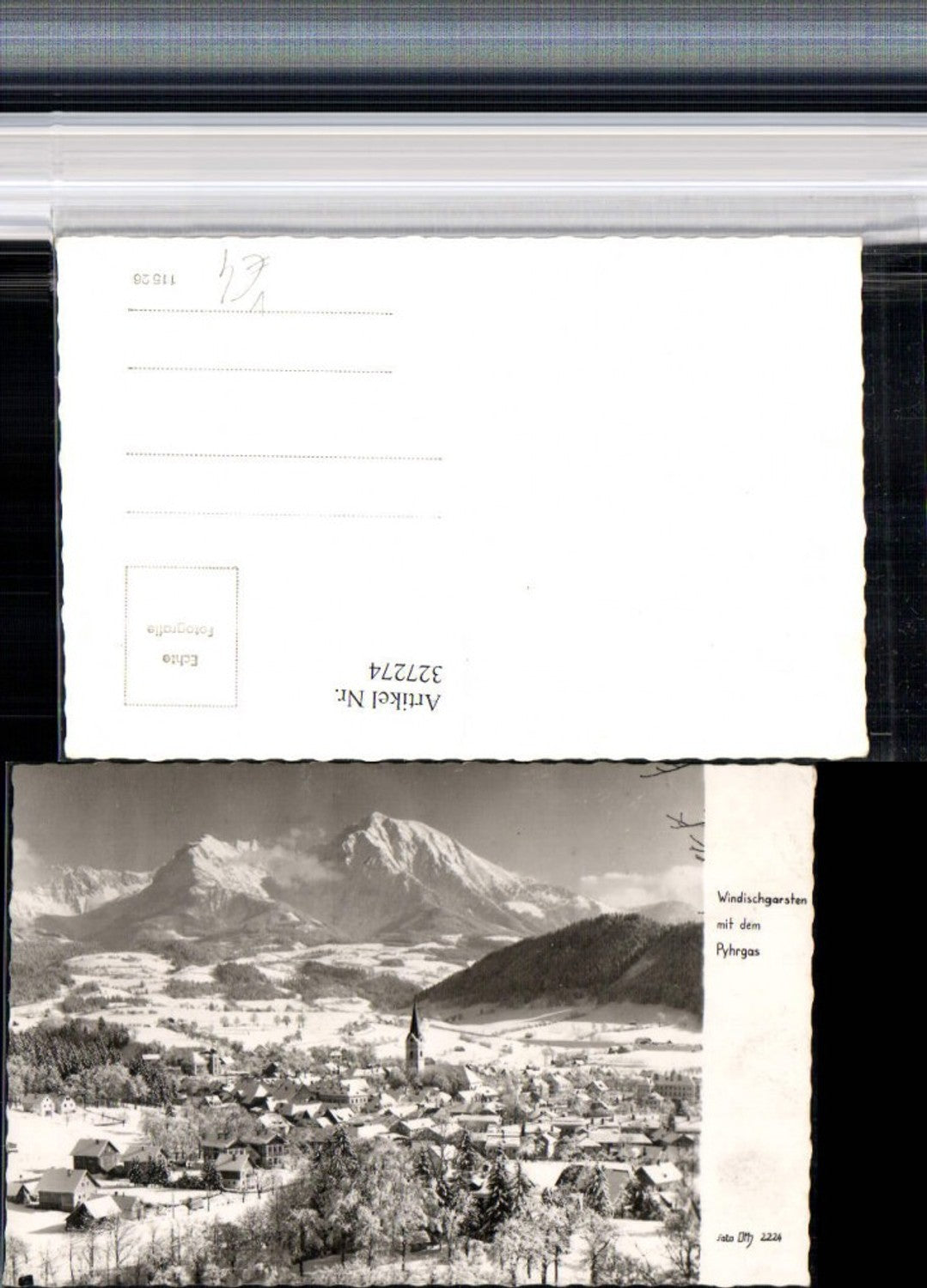 327274,Windischgarsten Totale m. Pyhrgas Bergkulisse Winterbild pub Foto Oth 2224
