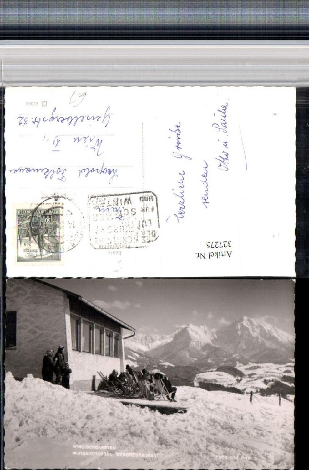 327275,Windischgarsten Wurbauerkogel Bergrestaurant Bergkulisse Winterbild pub Foto Oth 2549