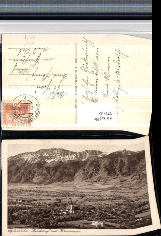 327303,Kirchdorf an d. Krems Totale m. Kremsmauer Bergkulisse pub F. E. Brandt 0305