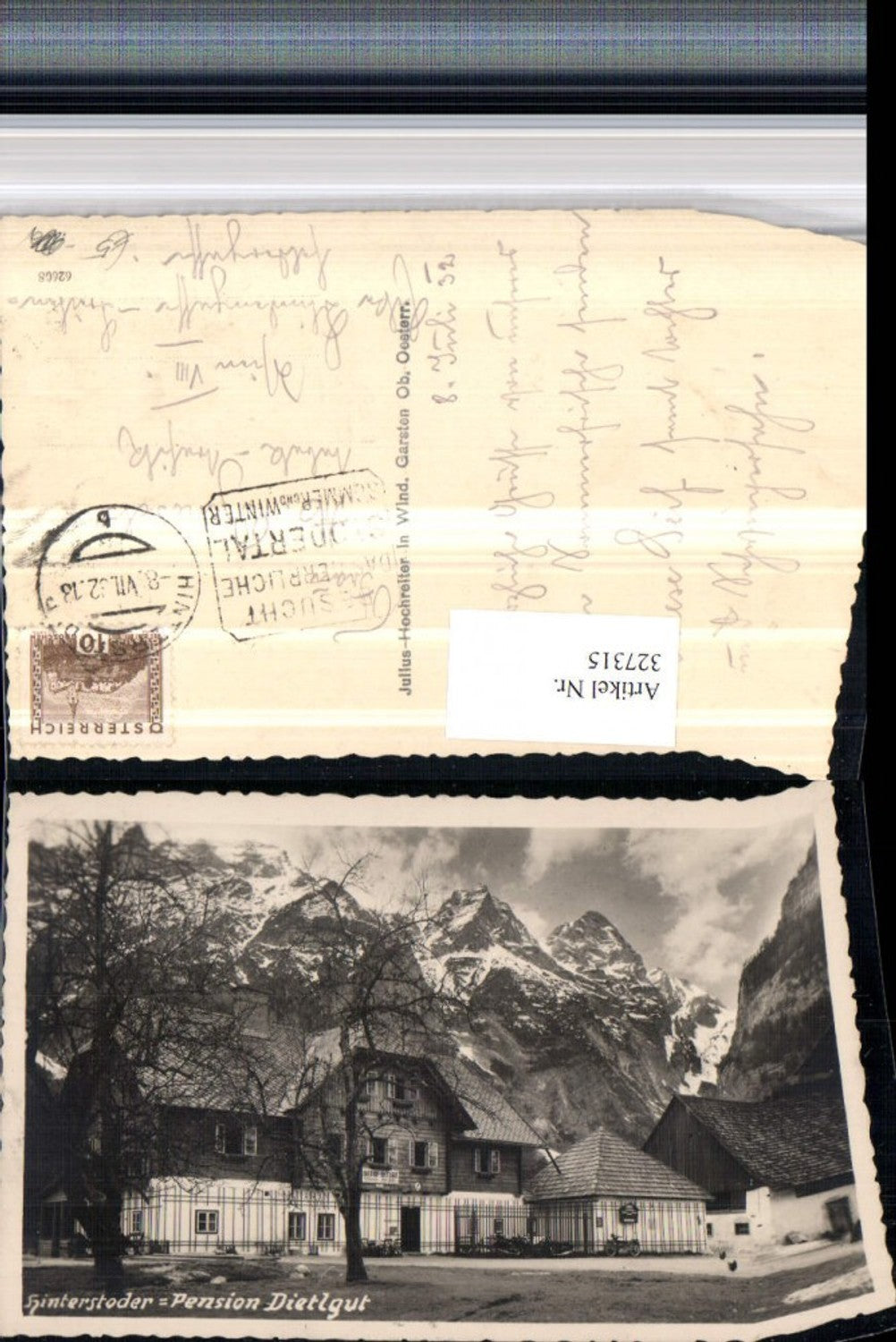 327315,Hinterstoder Pension Dietlgut Bergkulisse