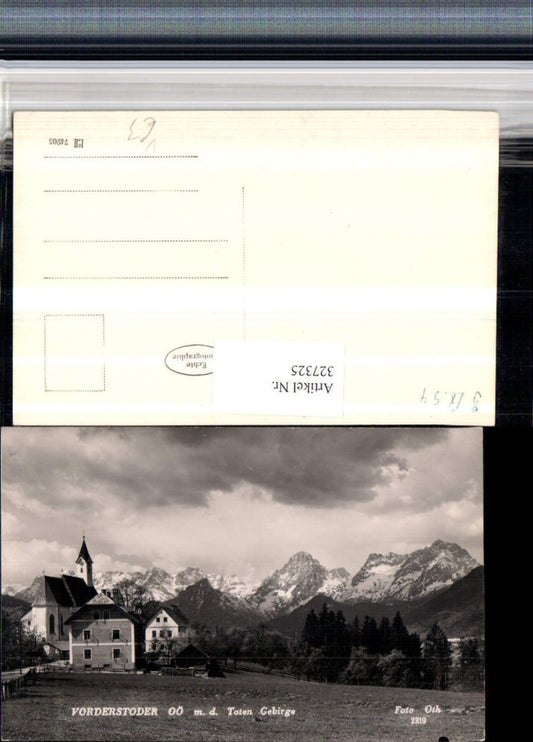 327325,Vorderstoder Kirche m. Toten Gebirge Bergkulisse pub Foto Oth 2319