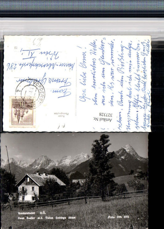 327328,Vorderstoder Haus Rodler m. Toten Gebirge Bergkulisse pub Foto Oth 2152