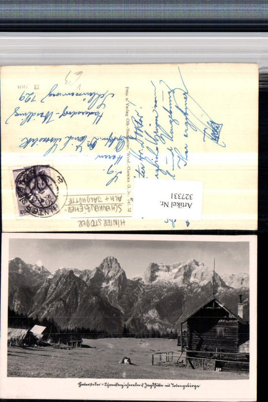 327331,Hinterstoder Schrenkenzieheralm Jagdhütte m. Toten Gebirge Bergkulisse pub Foto Oth 500