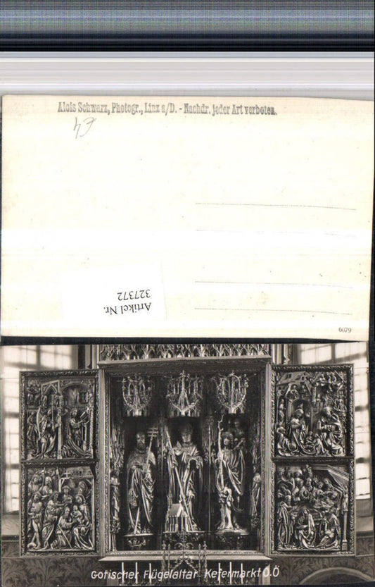 327372,Foto AK Kefermarkt Kirche Innenansicht Gotischer Flügelaltar