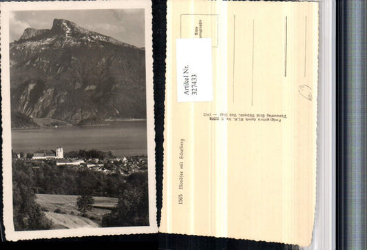 327433,Mondsee Totale m. Schafberg Bergkulisse