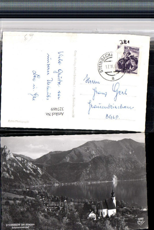 327469,Steinbach am Attersee Kirche Bergkulisse pub Cosy 1282