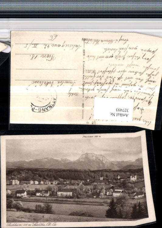 327493,Puchheim Teilansicht m. Traunstein Bergkulisse