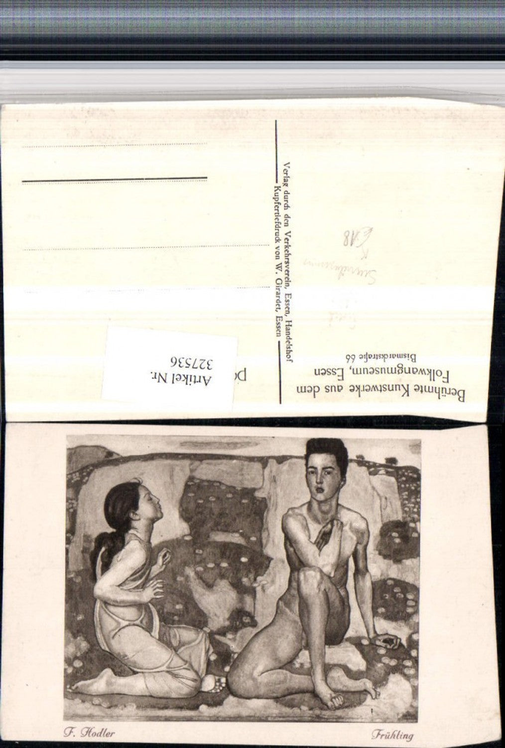 327536,Künstler AK F. Hodler Frühling Surrealismus Erotik Akt