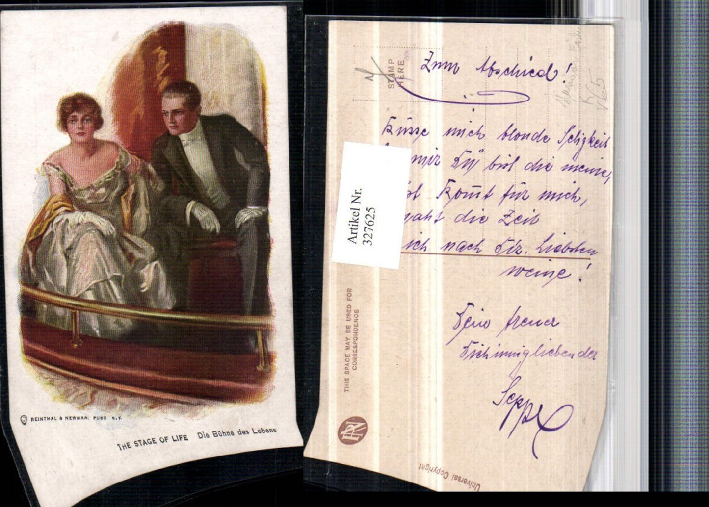 327625,Künstler AK Ihr Lieblingsstück für ihn Klavier pub Reinthal & Newman