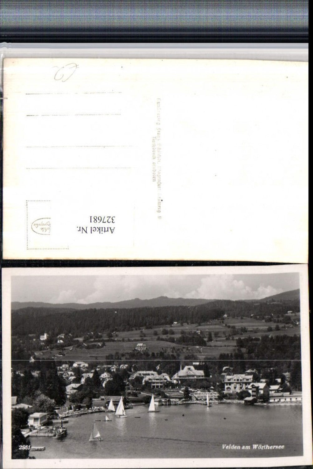 327681,Velden am Wörthersee Teilansicht Segelboote pub Franz Schilcher 2951