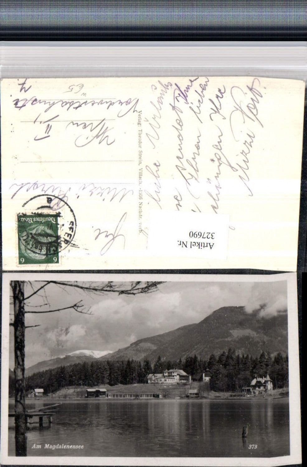 327690,Villach Magdalenensee See Partie Bergkulisse