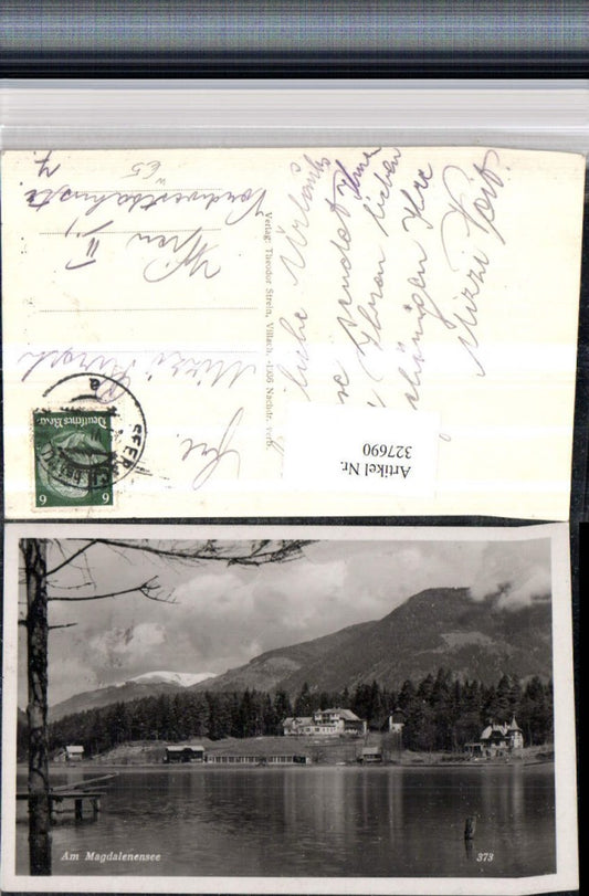 327690,Villach Magdalenensee See Partie Bergkulisse