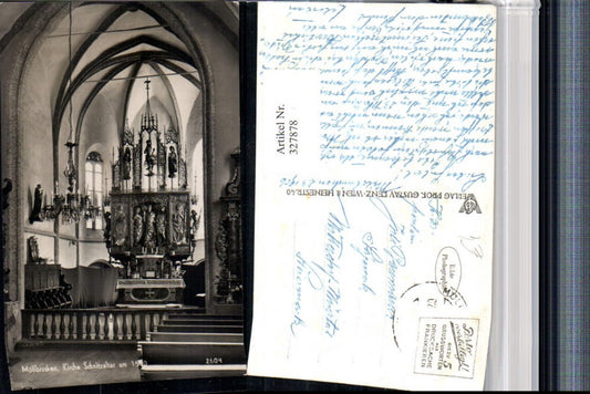 327878,Möllbrucken Kirche Innenansicht Schnitzaltar