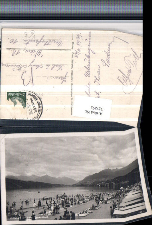 327892,Millstatt am See Strandbad Strandleben Bergkulisse pub Franz Schilcher 1080