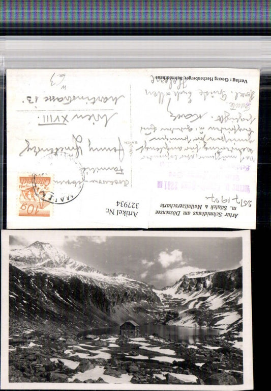 327934,Arthur Schmidhaus Berghütte am Dössensee b. Mallnitz Bergkulisse