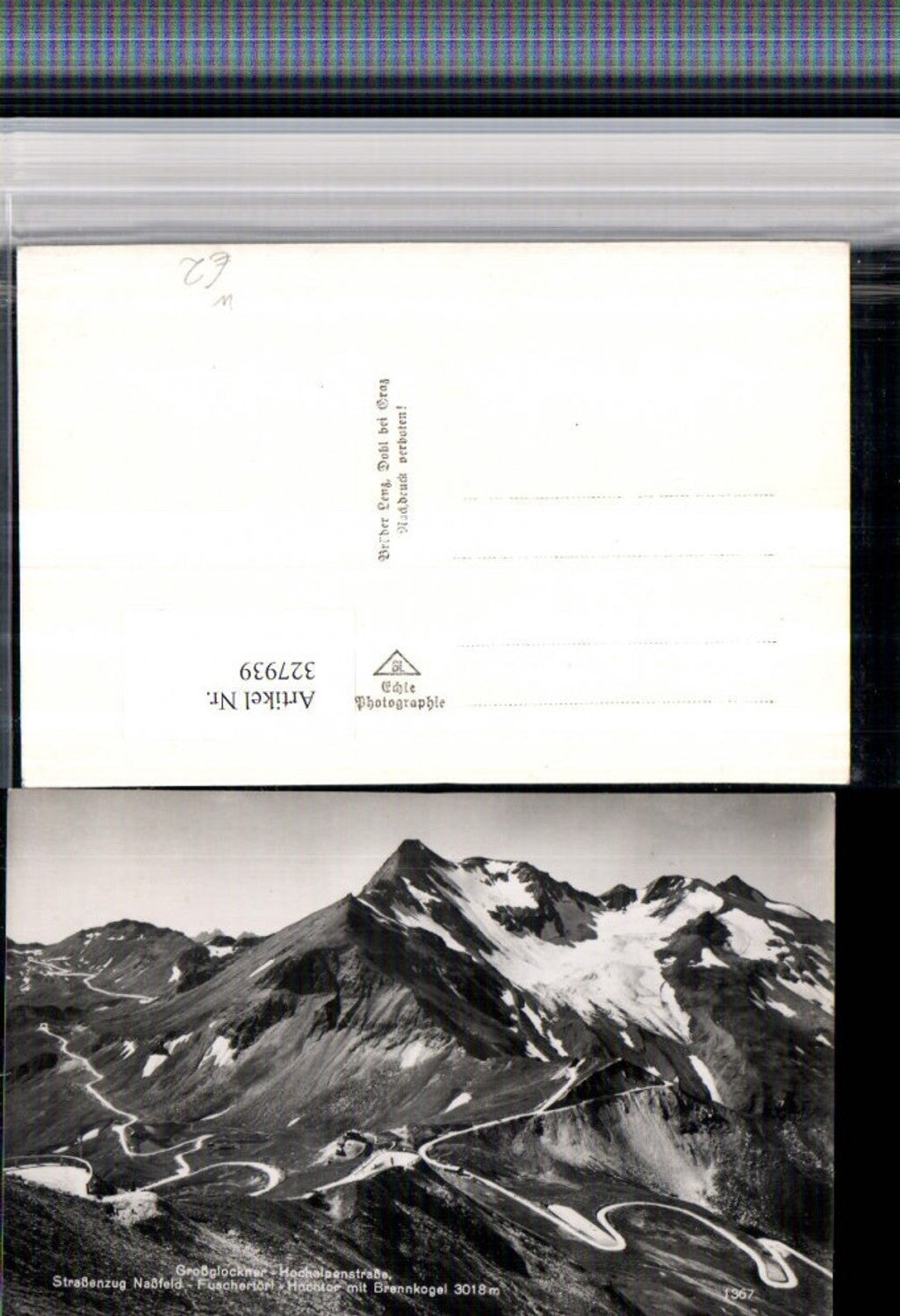 327939,Straßenzug Nassfeld Fuschertörl Hochtor m. Brennkogel b. Heiligenblut Bergkulisse