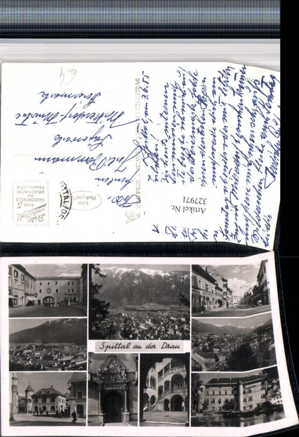 327971,Spittal an d. Drau Totale Schloss Straßenansichten Mehrbildkarte