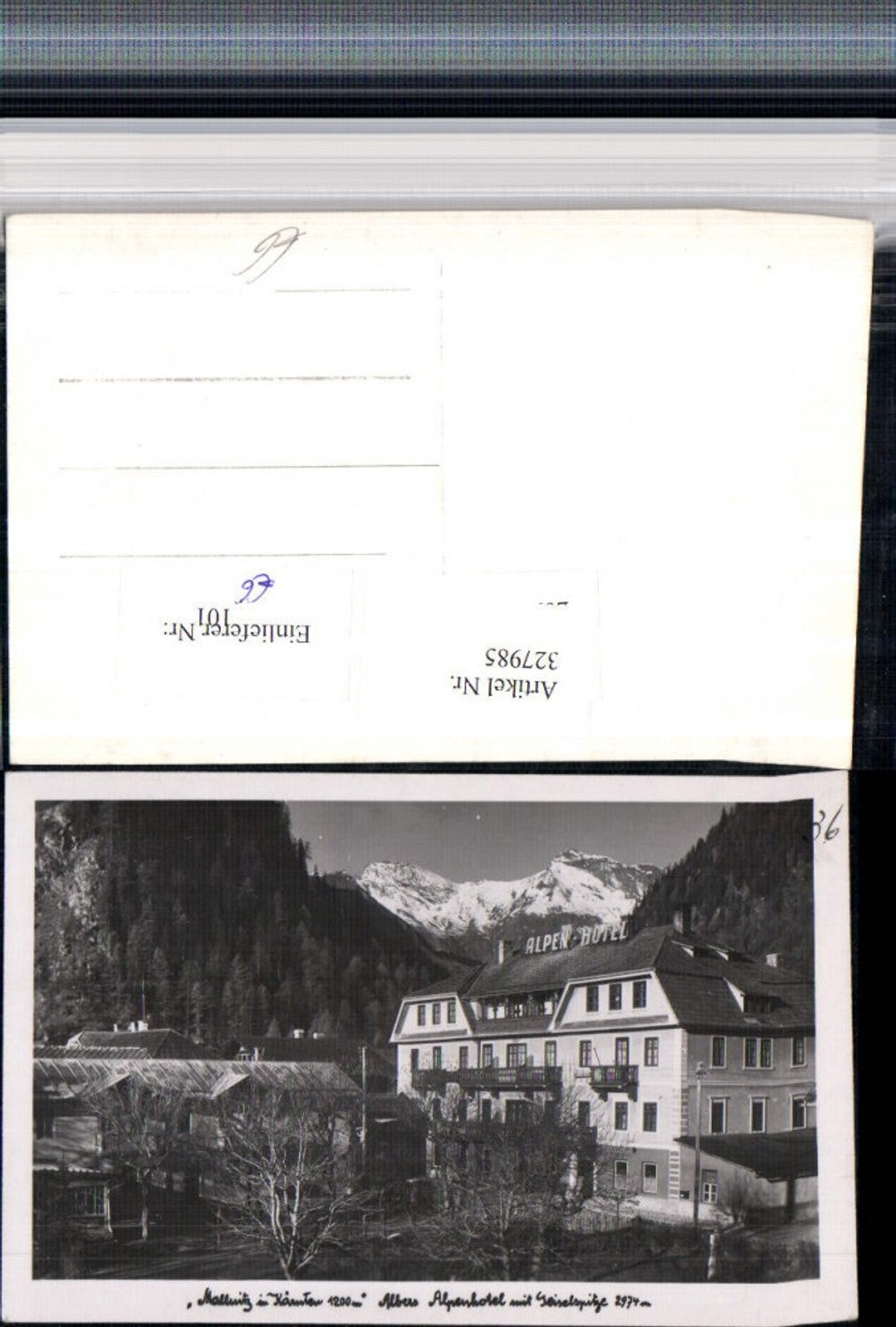327985,Mallnitz Albers Alpenhotel m. Geiselspitze Bergkulisse