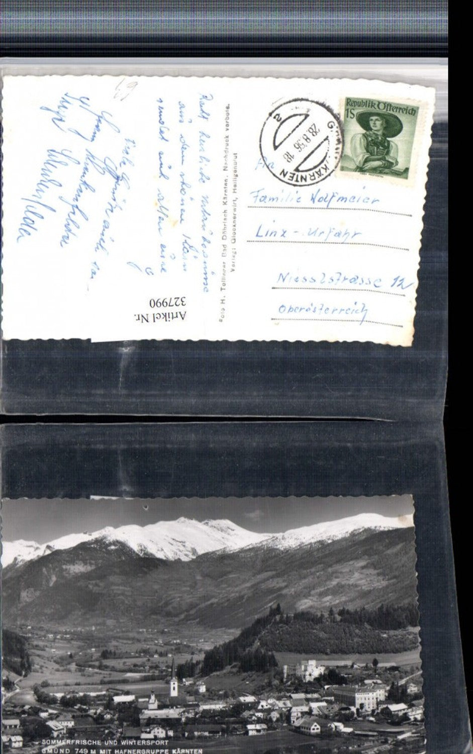 327990,Gmünd in Kärnten Totale m. Hafnergruppe Bergkulisse