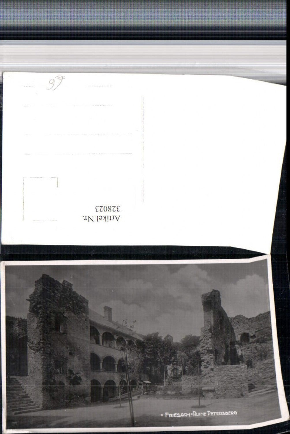 328023,Foto AK Friesach Ruine Petersberg