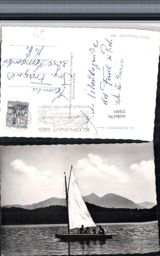 328091,Klopeinersee b. St. Kanzian Segelboot Bergkulisse pub Franz Schilcher 4331
