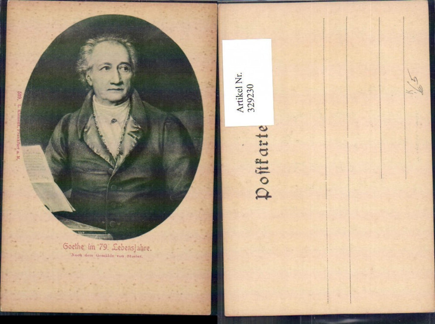 329230,Künstler Ak Stieler Goethe im 79. Lebensjahr Portrait