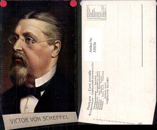 329236,Künstler Ak Victor von Scheffel Schriftsteller