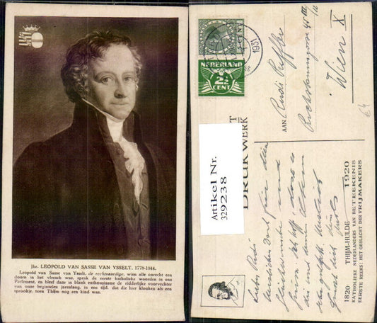 329238,Künstler Ak Leopold von Sasse van Ysselt Politiker Niederlande