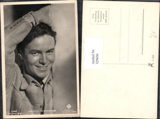 329656,Foto Ak Joachim Brennecke Schauspieler Sänger pub Film Foto Verlag A 3833/1
