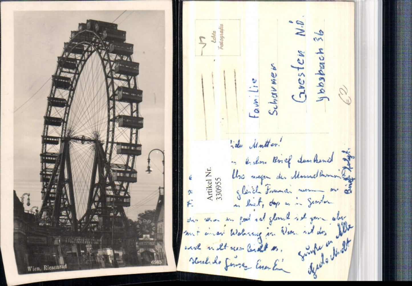 Alte Ansichtskarte – Old Postcard