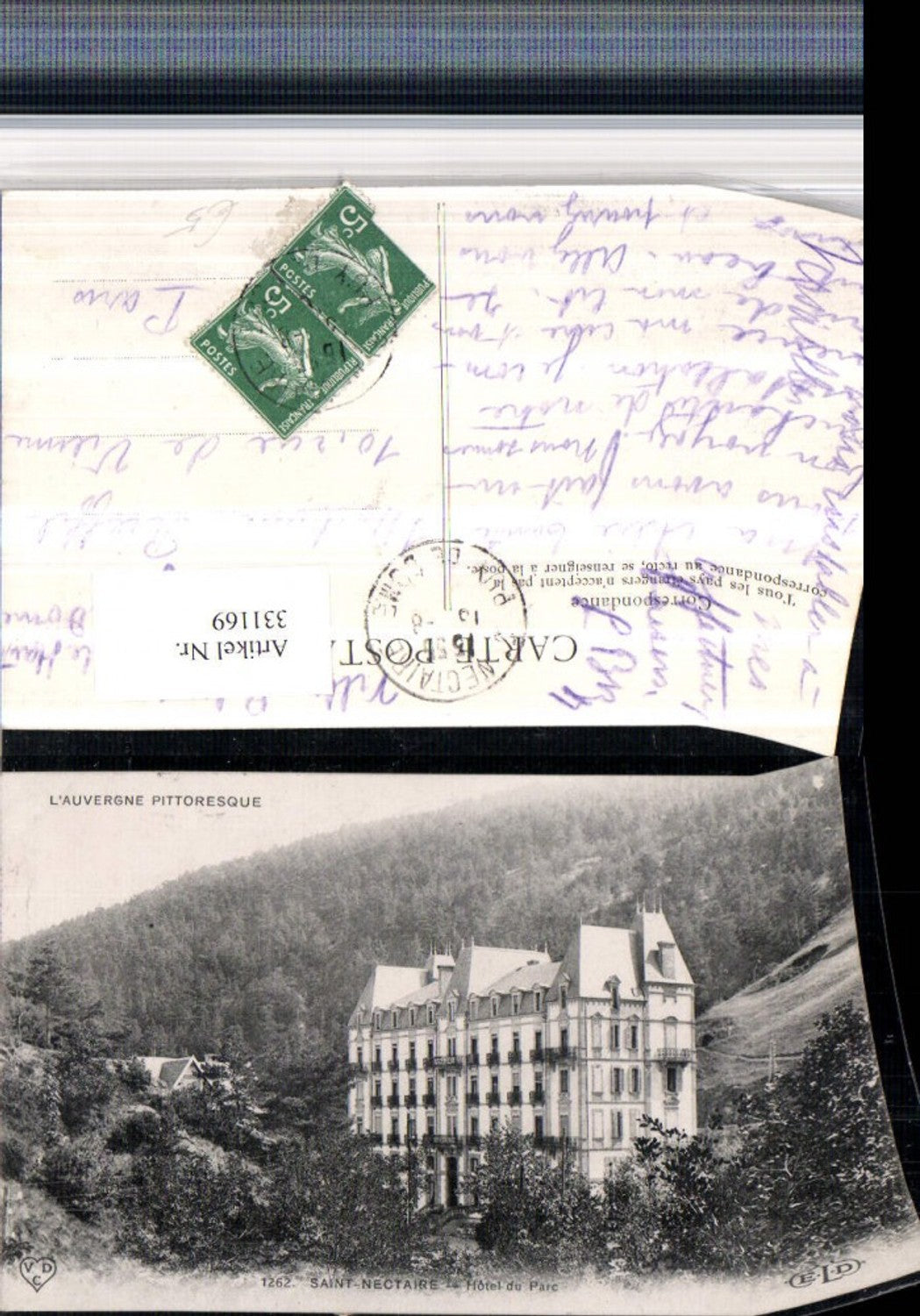 331169,Auvergne Puy-de-Dome Saint-Nectaire Hotel du Parc