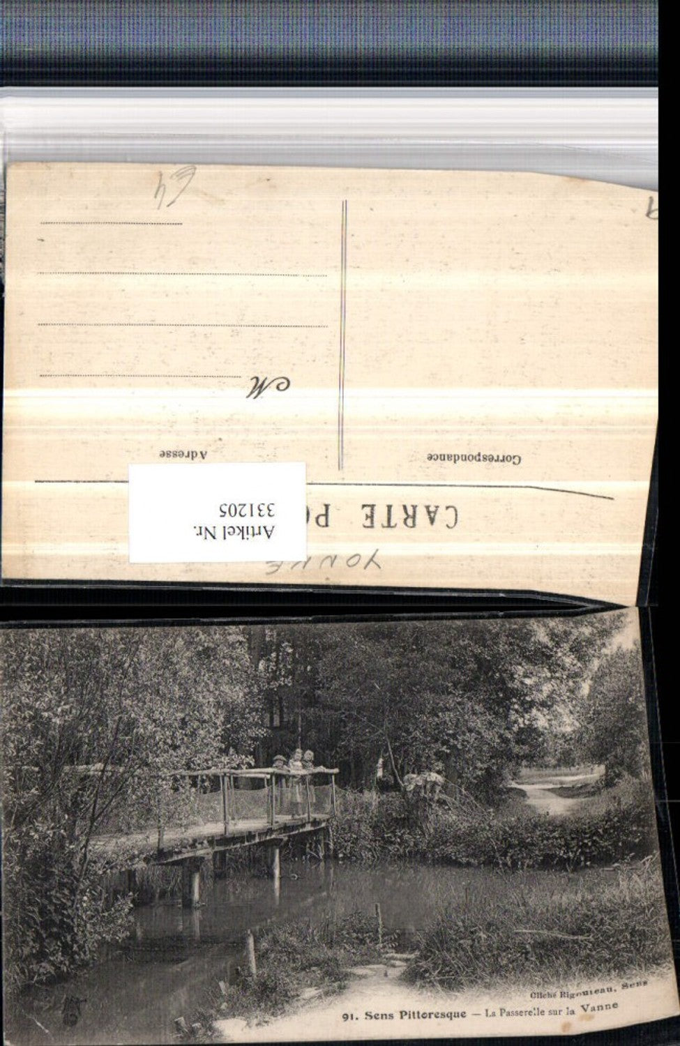 331205,Burgund Yonne Sens Pittoresque La Passerelle sur la Vanne Brücke