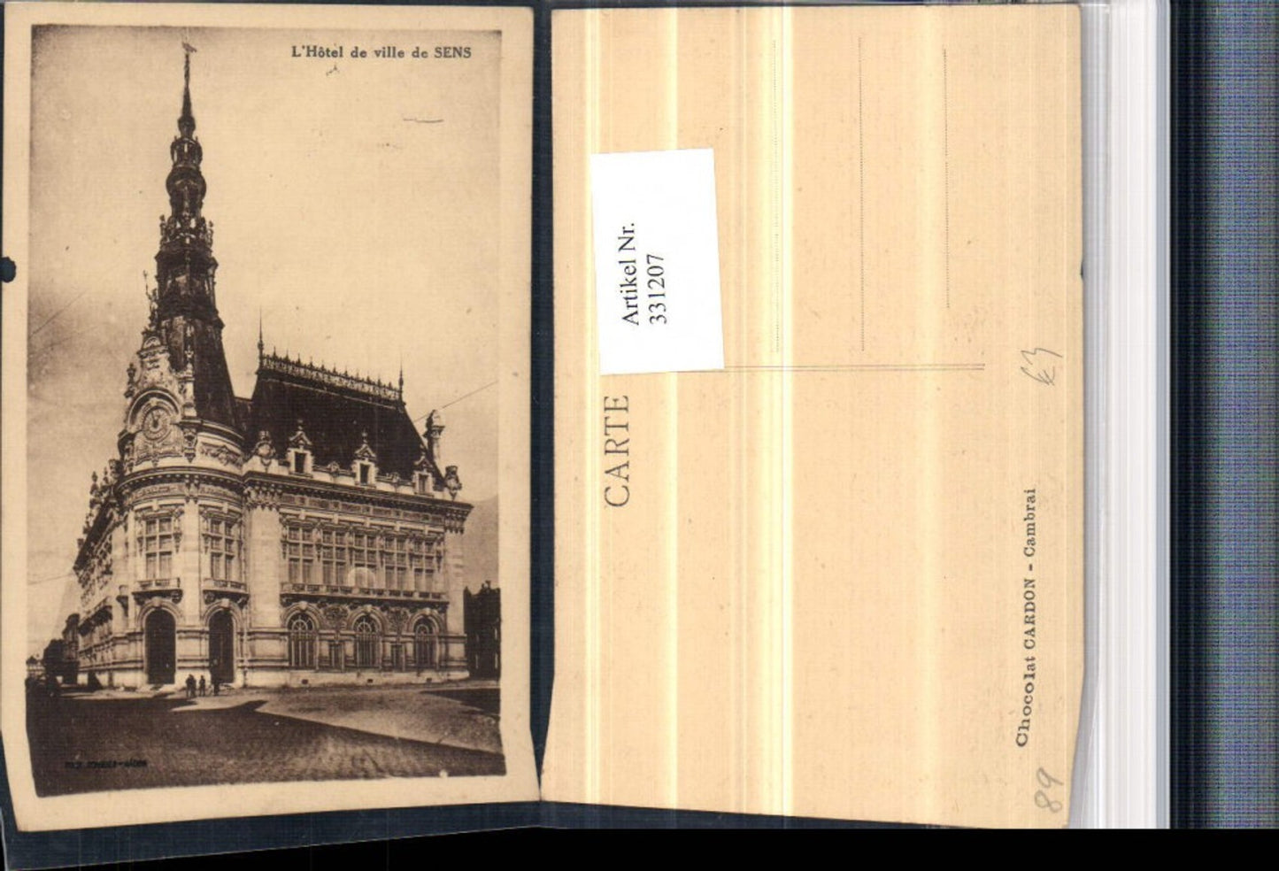331207,Burgund Yonne Sens L-Hotel de ville Rathaus