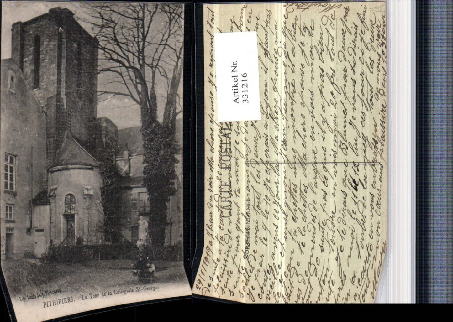 331216,Centre Loiret Pithiviers La Tour de la Collegiale St-Georges Stiftskirche