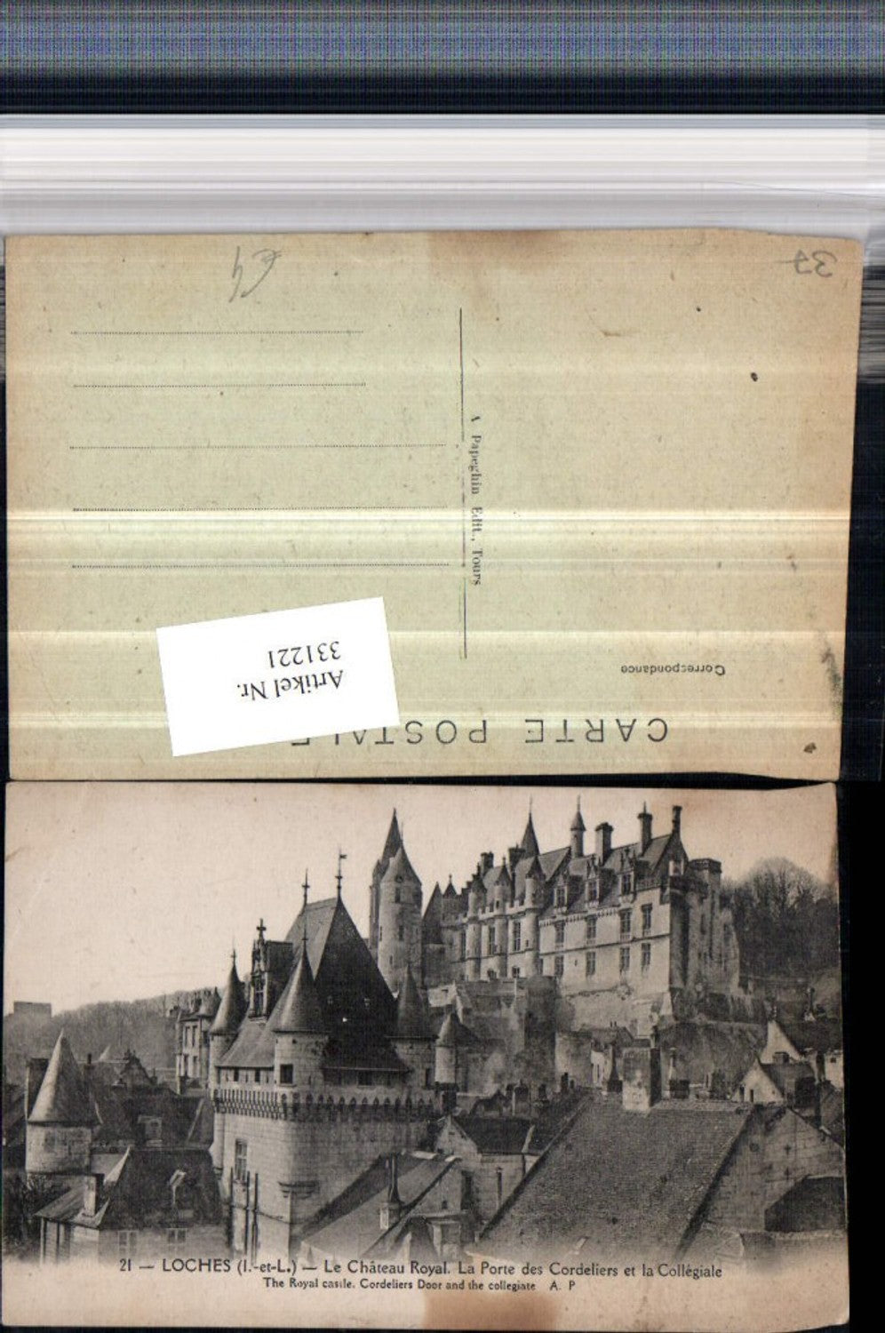 331221,Centre Indre-et-Loire Loches La Chateau Royal Schloss