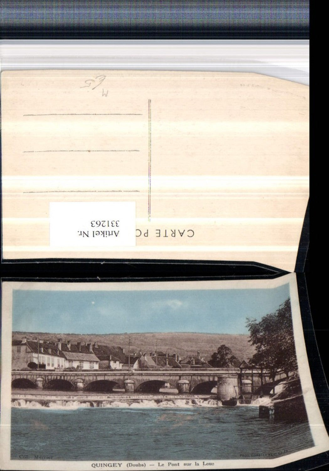 331263,Franche-Comte Doubs Quingey Le Pont sur la Loue Brücke