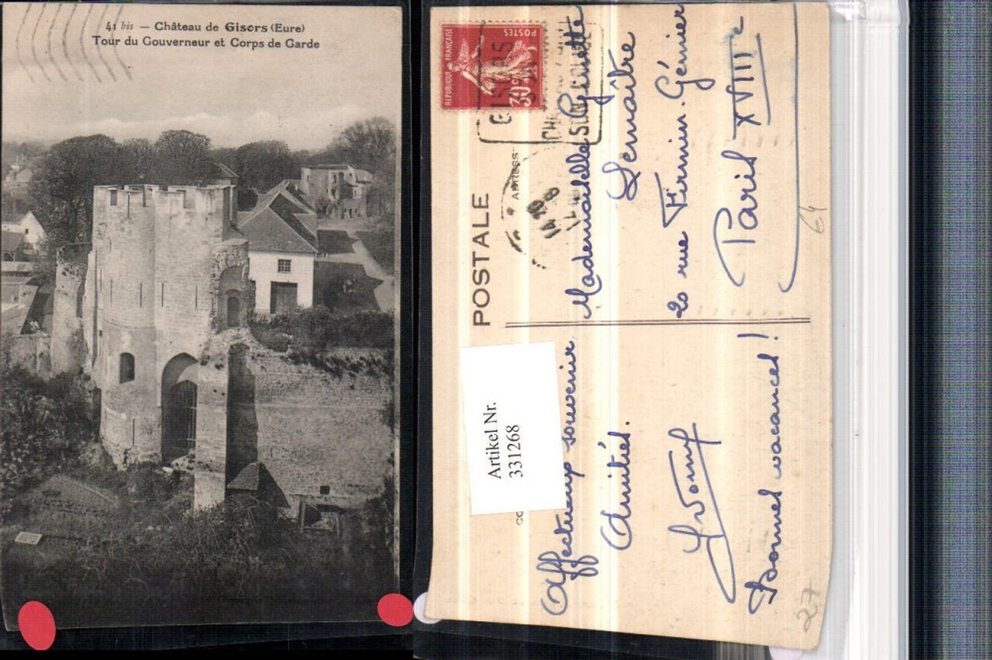 331268,Haute-Normandie Eure Gisors Chateau Tour du Gouverneur et Corps de Garde Schloss