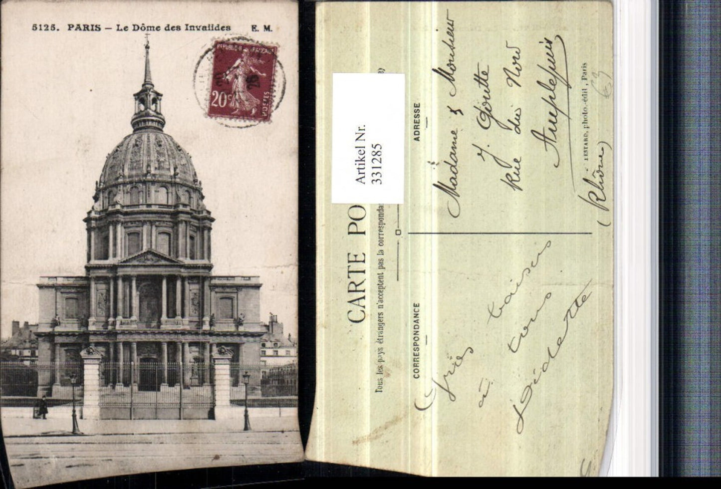 331285,Ile-de-France Paris Le Dome des Invalides Kirche