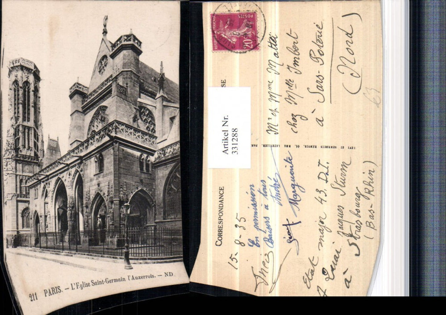 331288,Ile-de-France Paris L'Eglise Saint-Germain l'Auxerrois Kirche