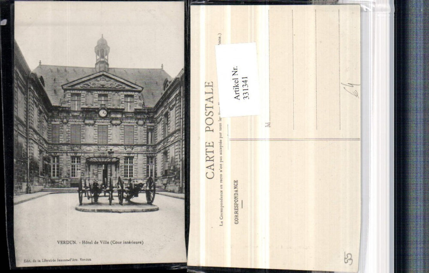 331341,Lothringen Meuse Verdun Hotel de Ville Rathaus Kanonen