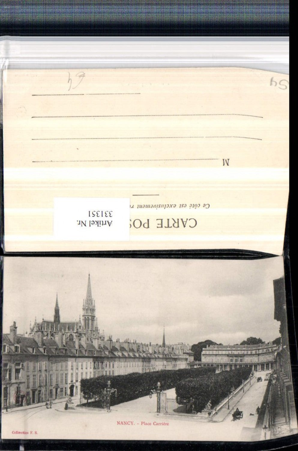 331351,Lothringen Meurthe-et-Moselle Nancy Place Carriere m. Kirche
